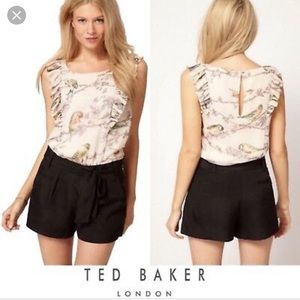 NWT Ted Baker Birdie Branch printed romper